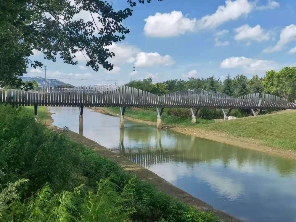 煙臺橋梁景觀工程八角河公園破繭橋施工中，敬請期待！—煙臺旭升鋼構